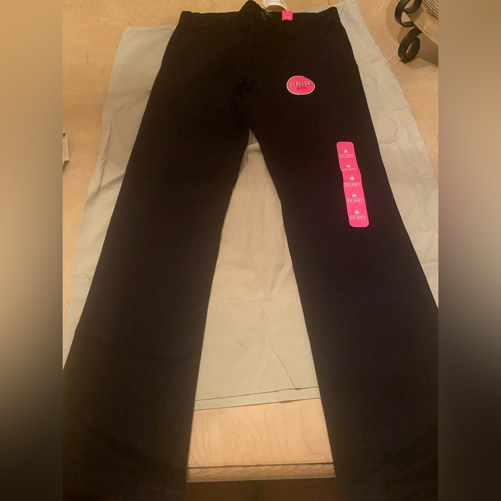 Girls NWT black Khakis sz 8